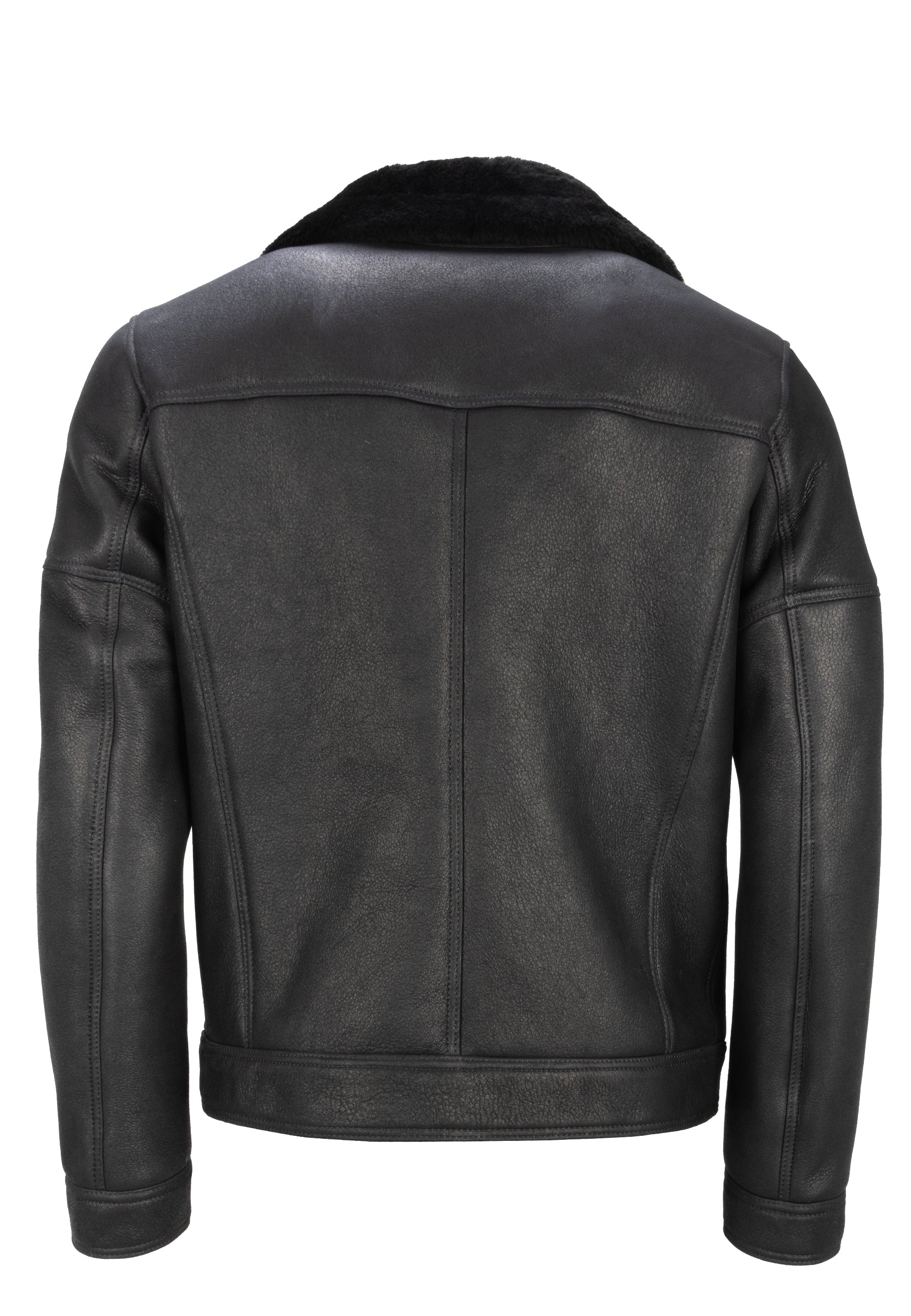 Edgar Lammfell - Lammfelljacke - schwarz