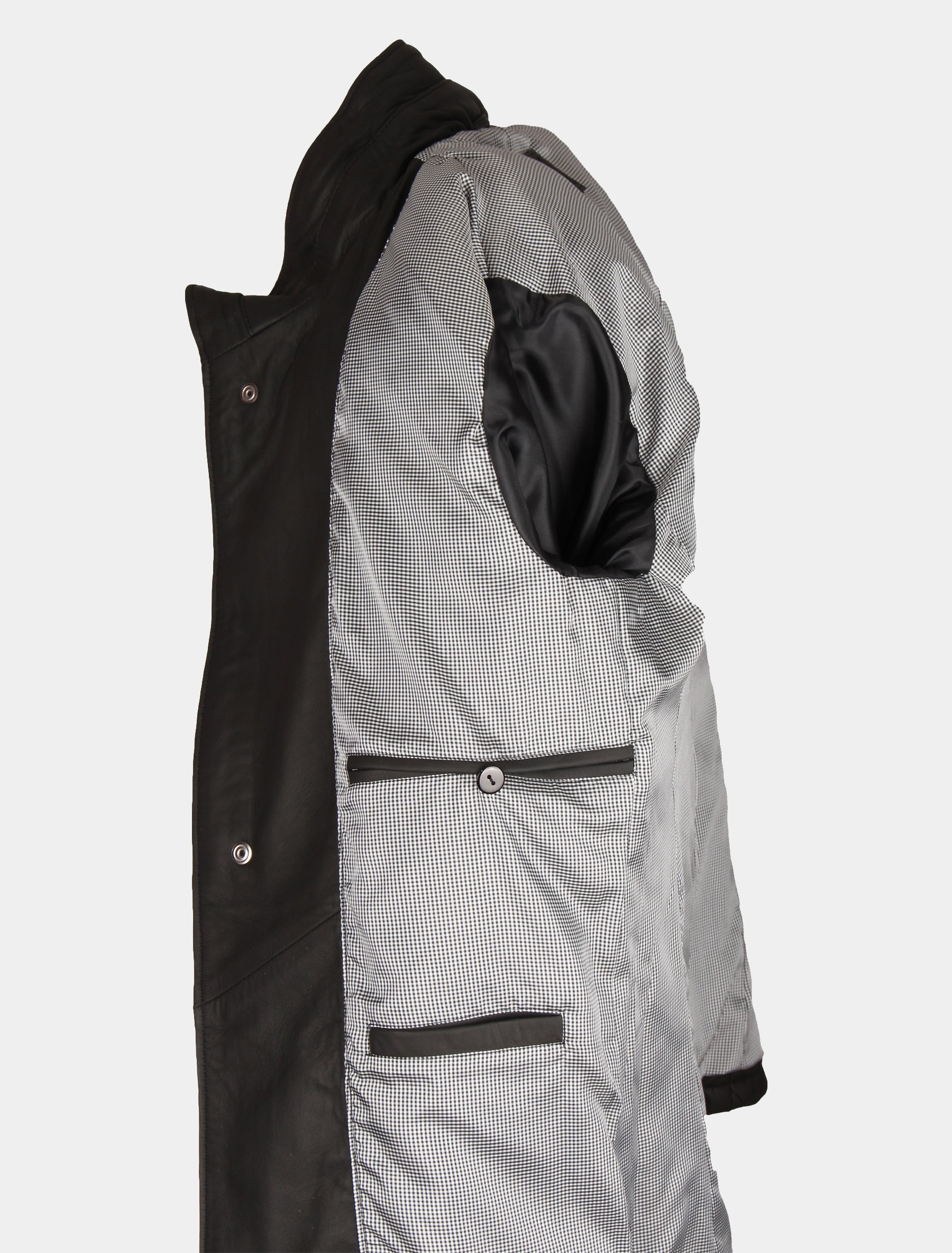 Leno - Lederjacke gesteppt - schwarz schwarz