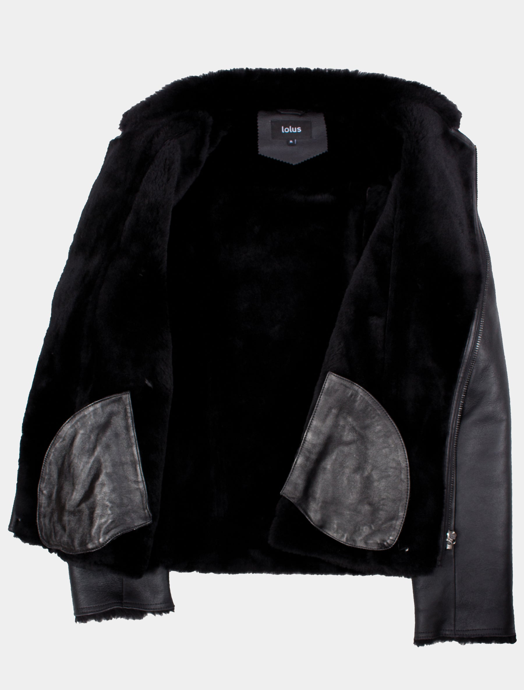 Blackraw - Lammfelljacke - schwarz