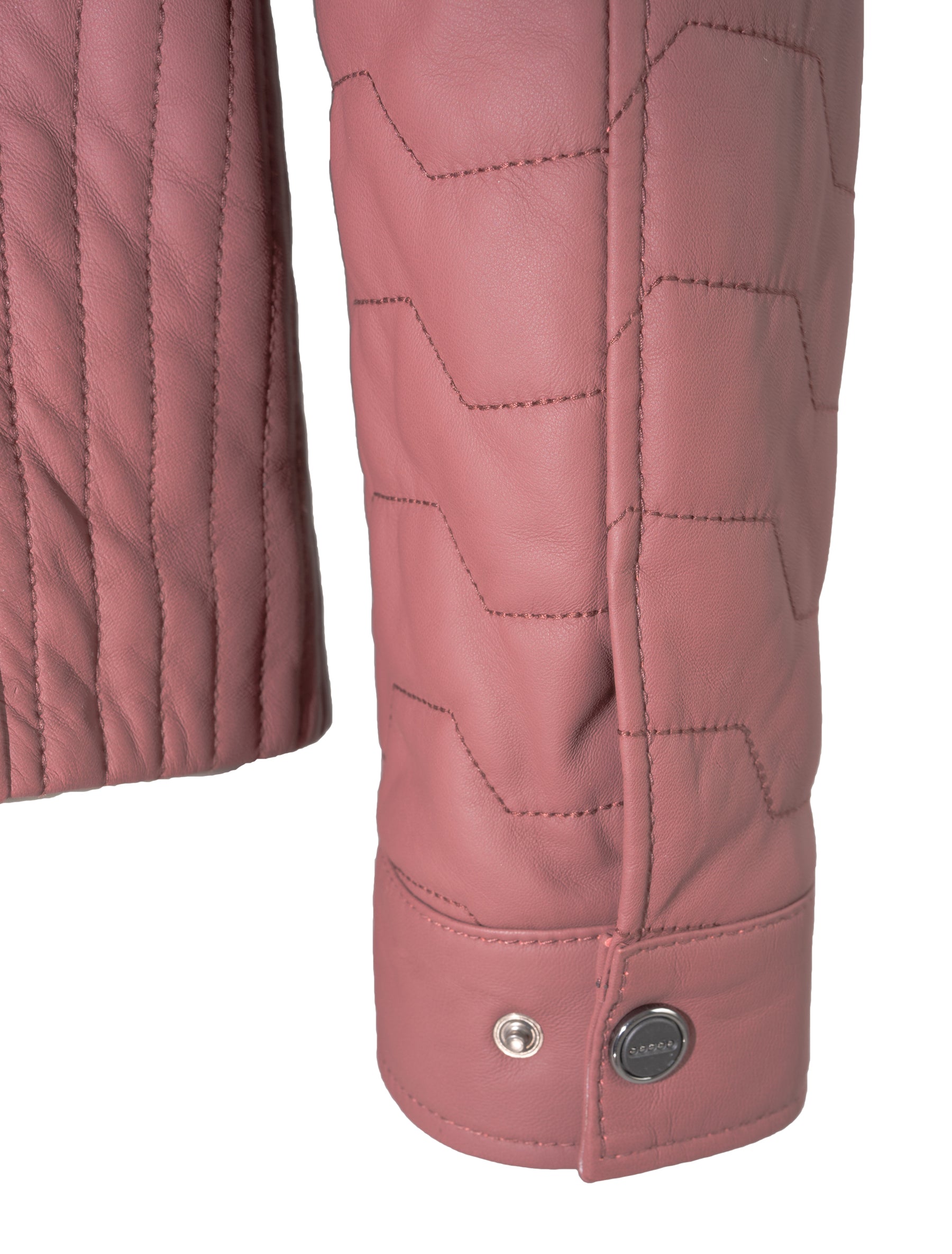 Chris - Lederjacke gesteppt - weinrot