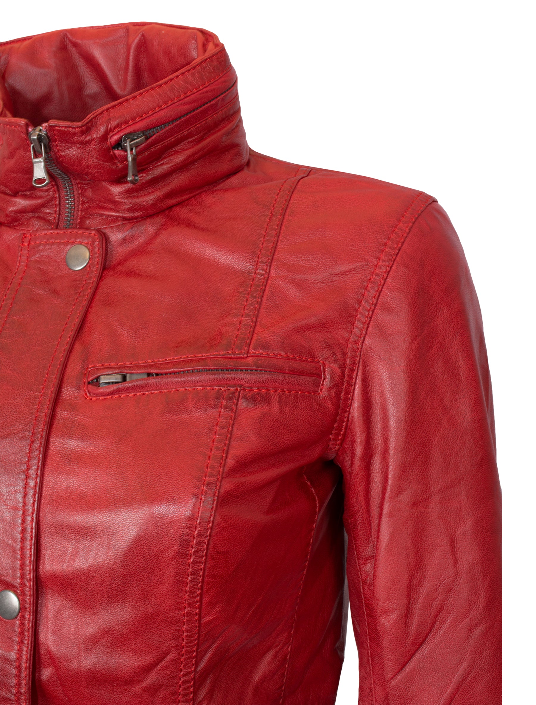 Angel - Lederjacke - rot