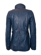 Angel - Lederjacke - royalblau