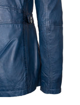 Angel - Lederjacke - royalblau