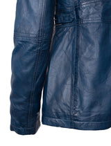 Angel - Lederjacke - royalblau