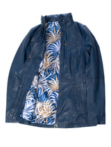 Angel - Lederjacke - royalblau