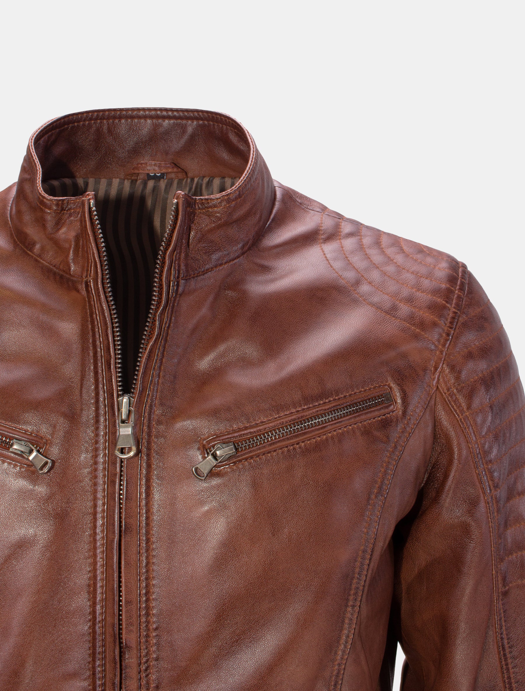 Bill - Lederjacke - mocca