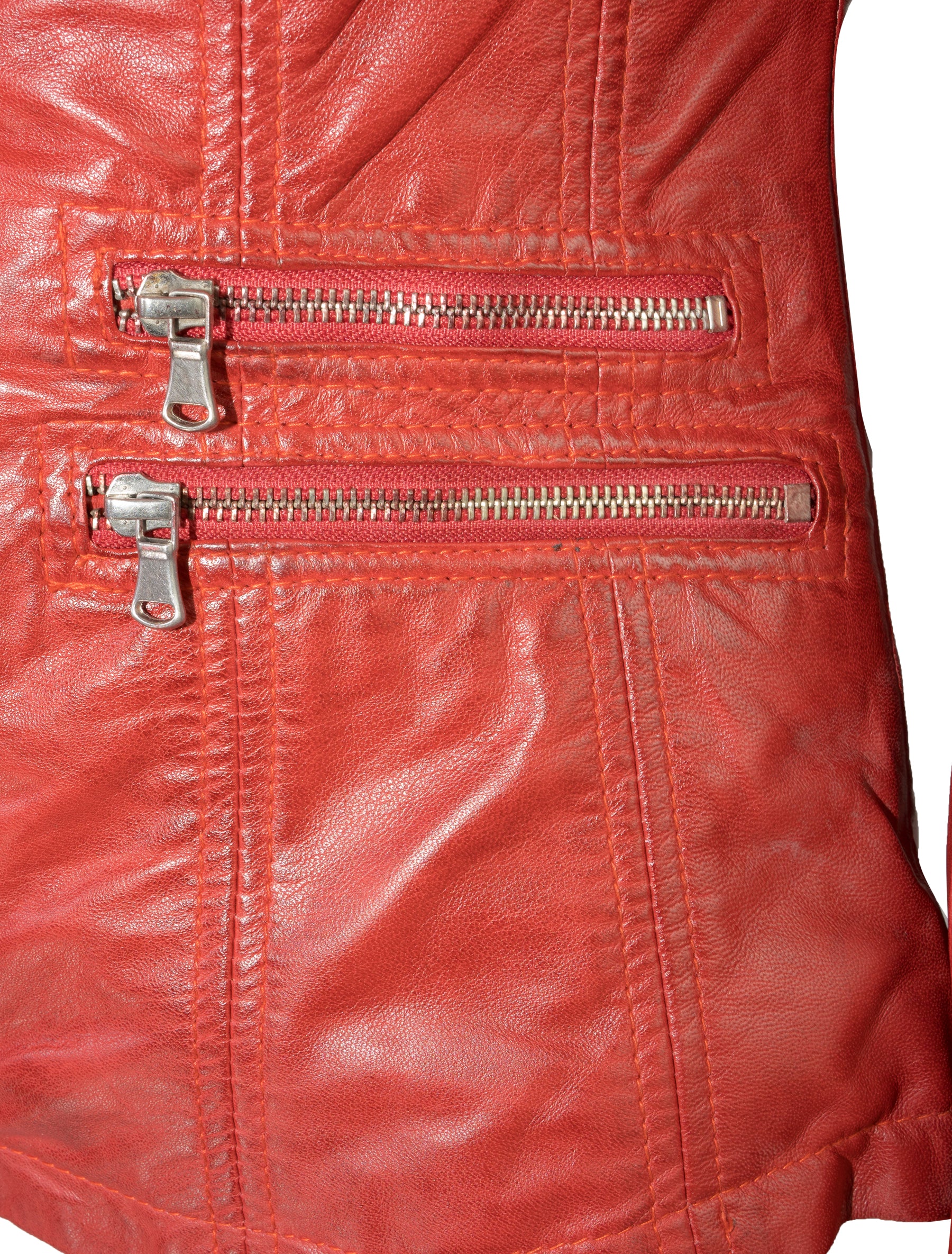 Clara - Lederjacke - rot