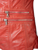 Clara - Lederjacke - rot