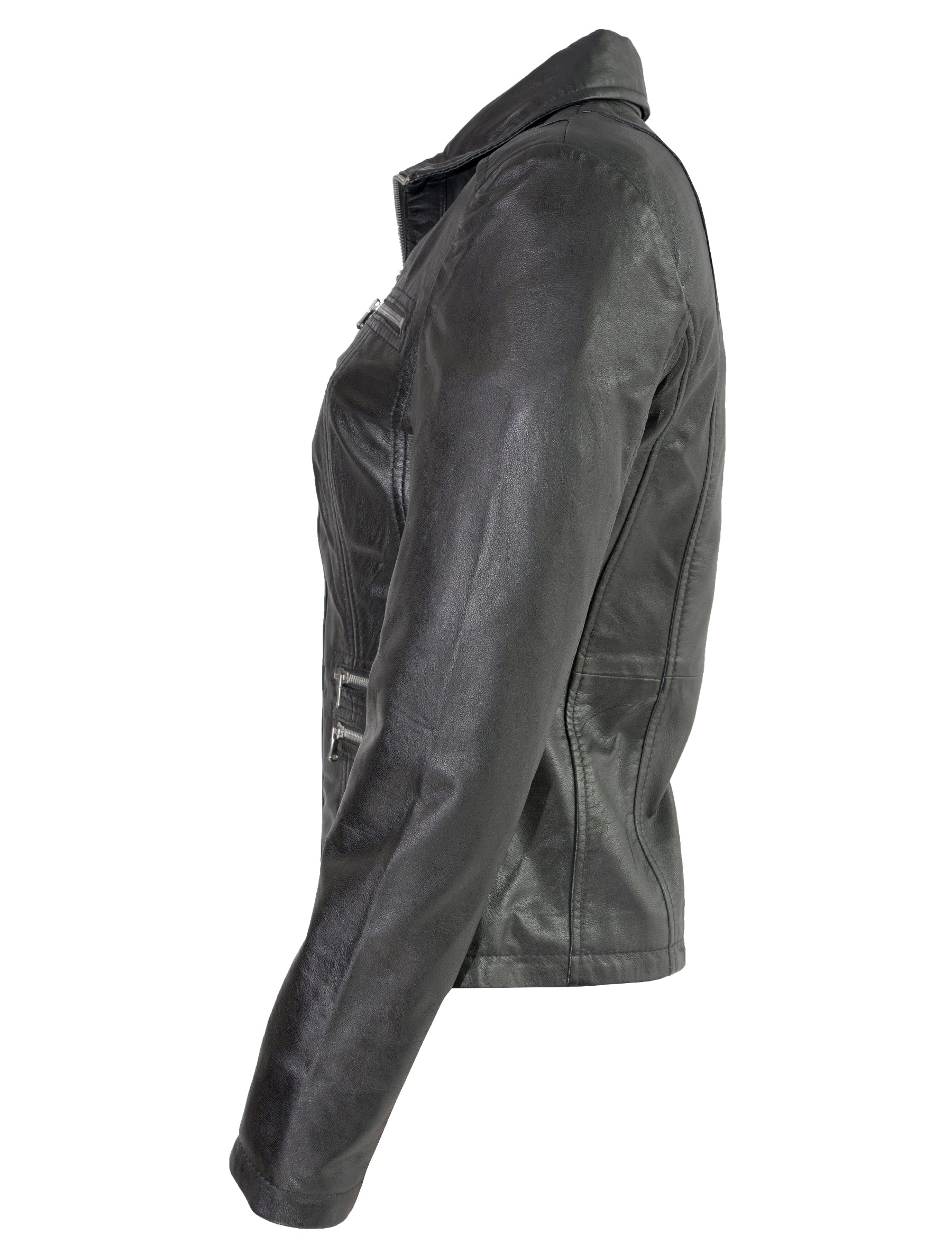 Clara - Lederjacke - schwarz