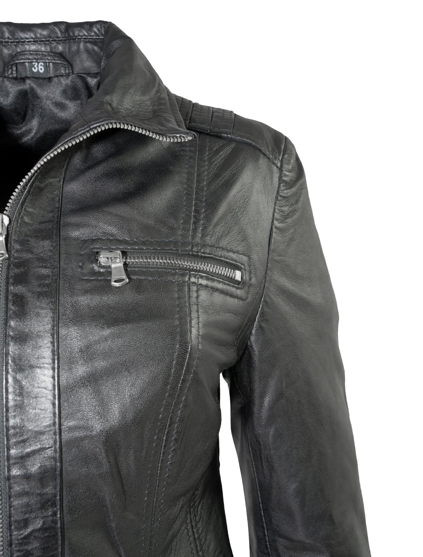 Clara - Lederjacke - schwarz