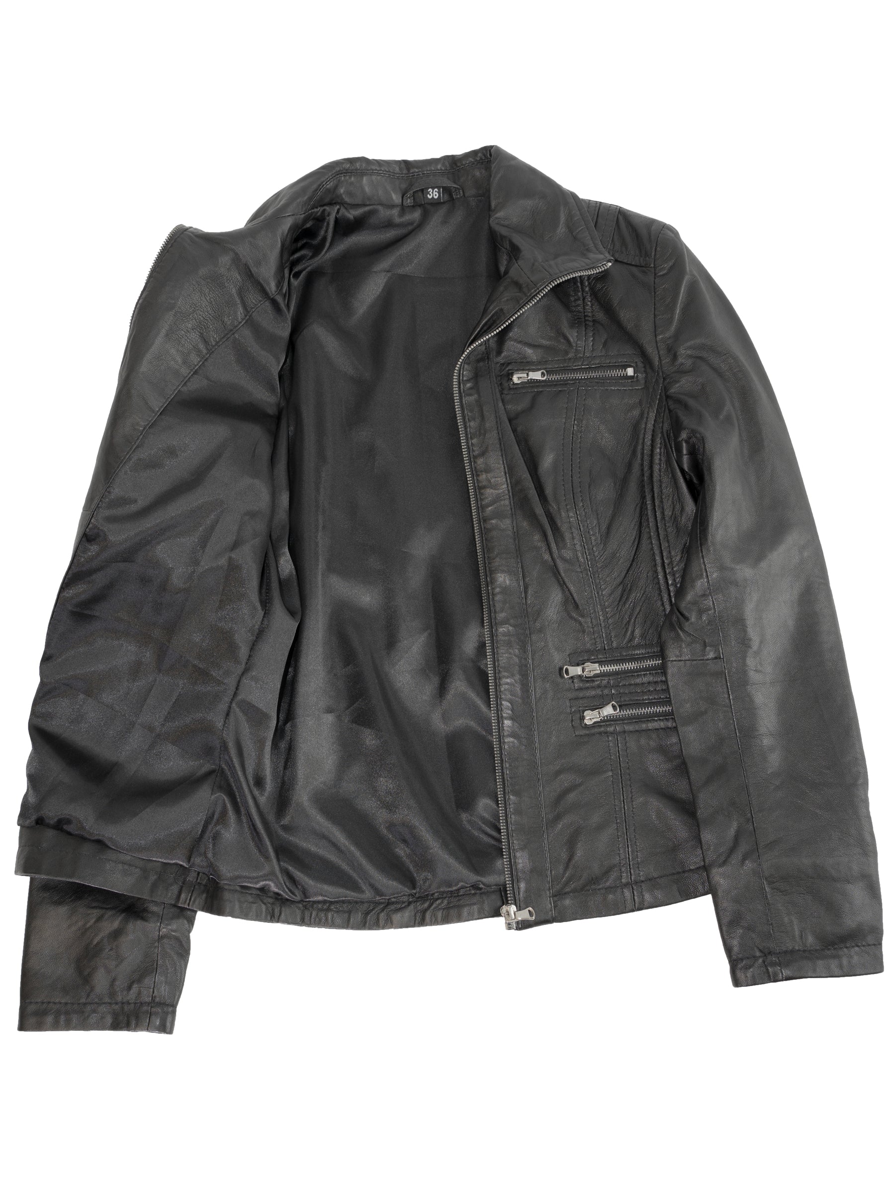 Clara - Lederjacke - schwarz