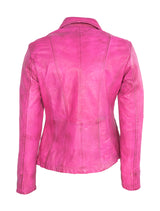Clara - Lederjacke - shocking pink