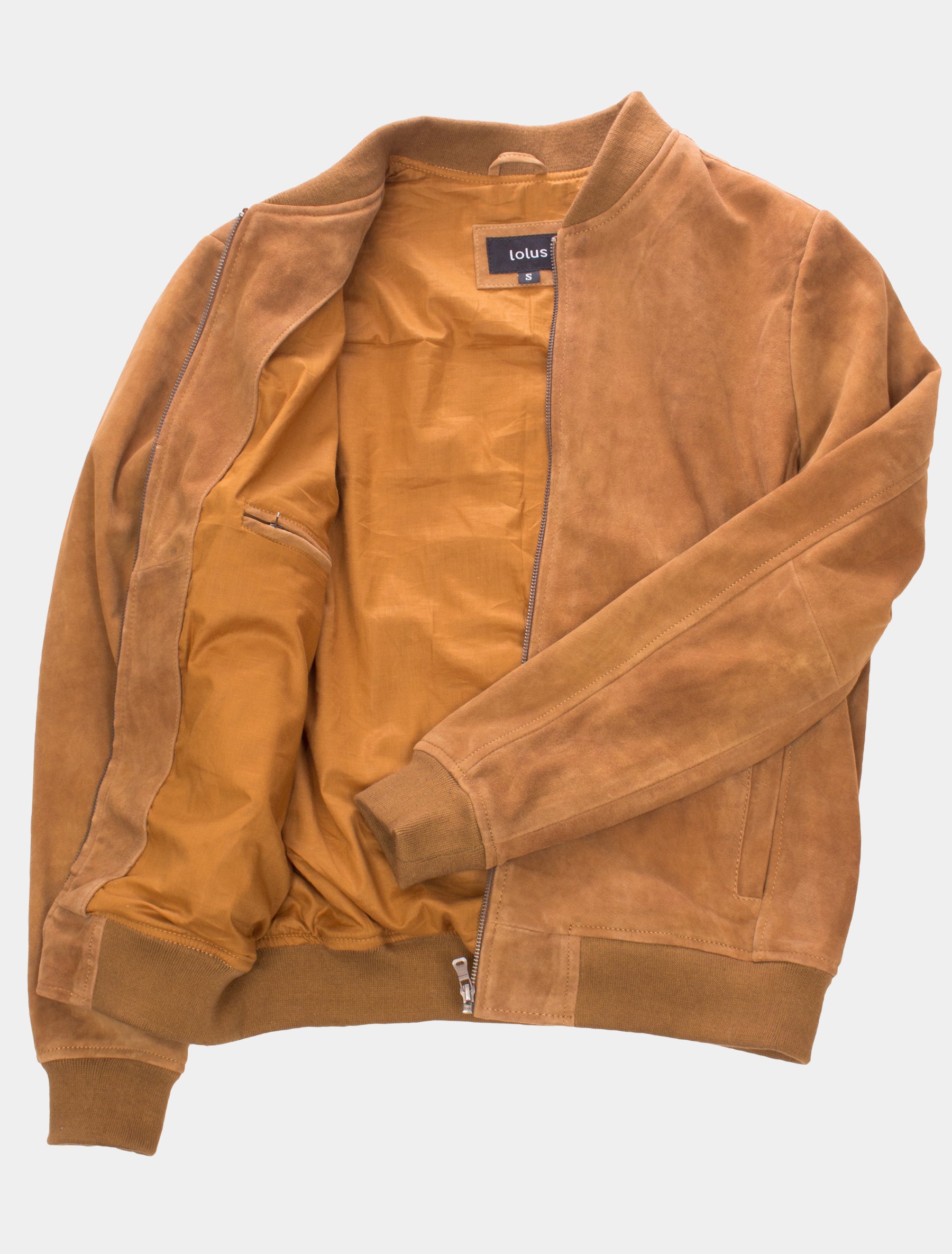 Coronel - Velours Lederjacke - cognac