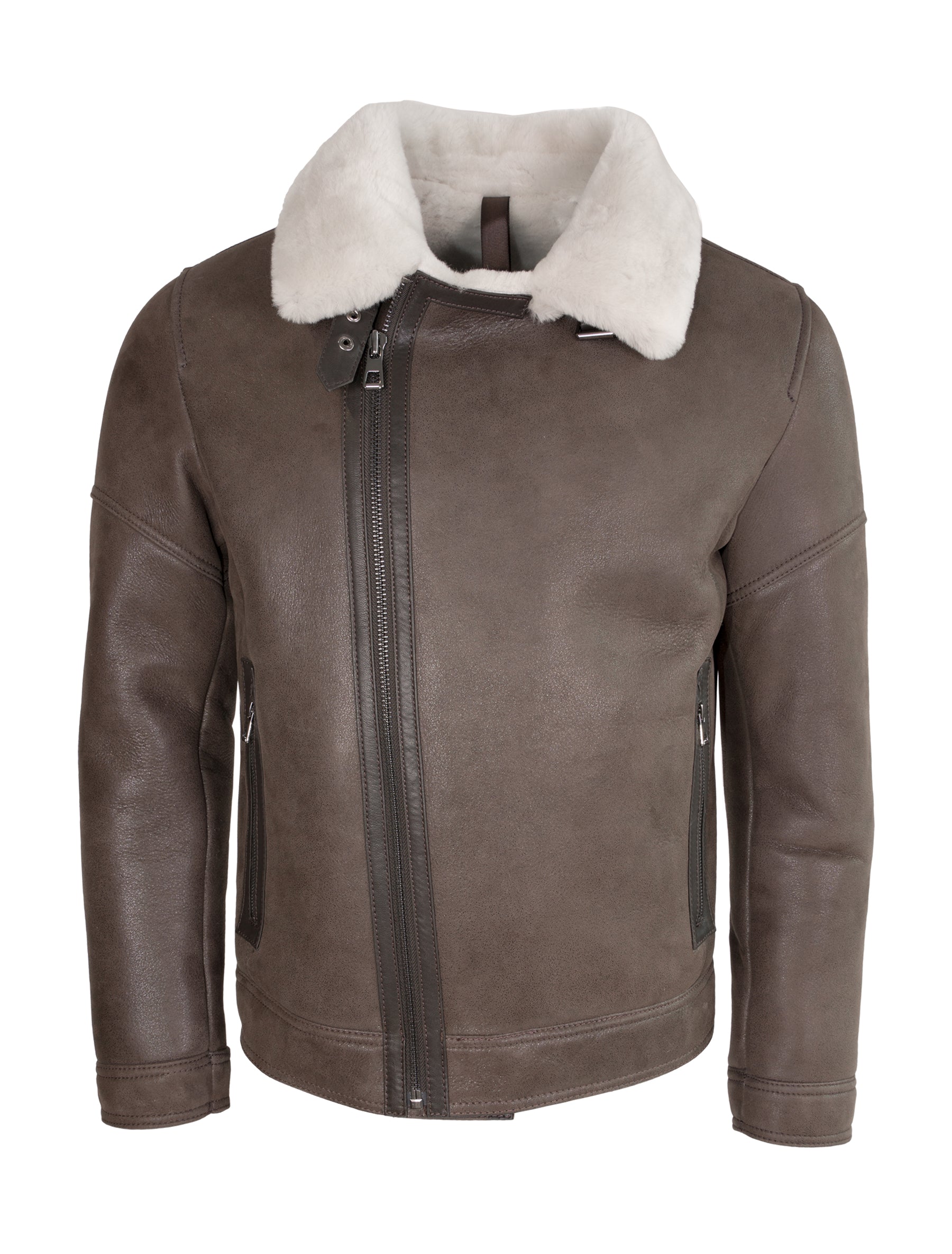 Edgar Lammfell - Lammfelljacke - dunkelbraun