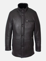 Frank - Lammfelljacke - schwarz
