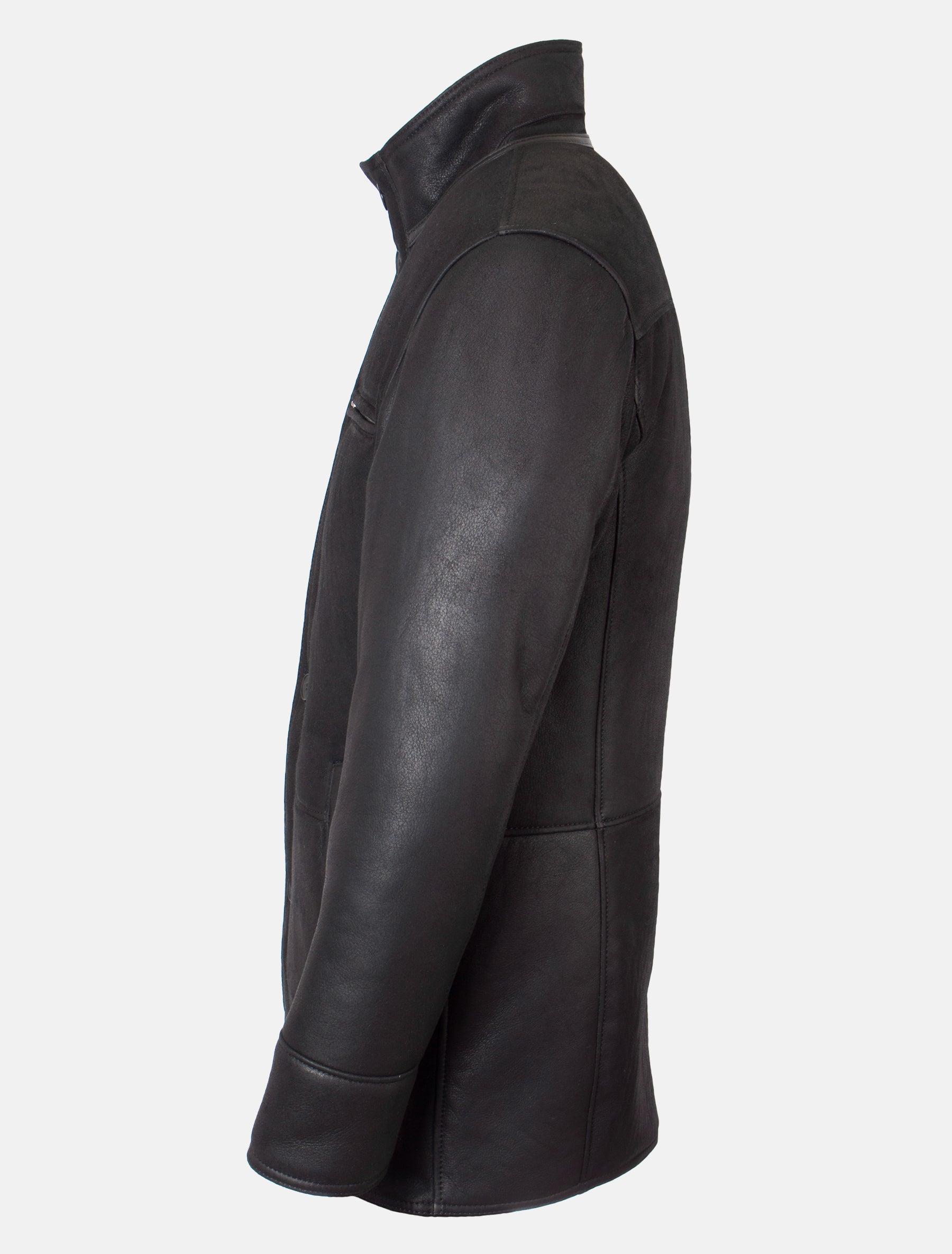 Frank - Lammfelljacke - schwarz