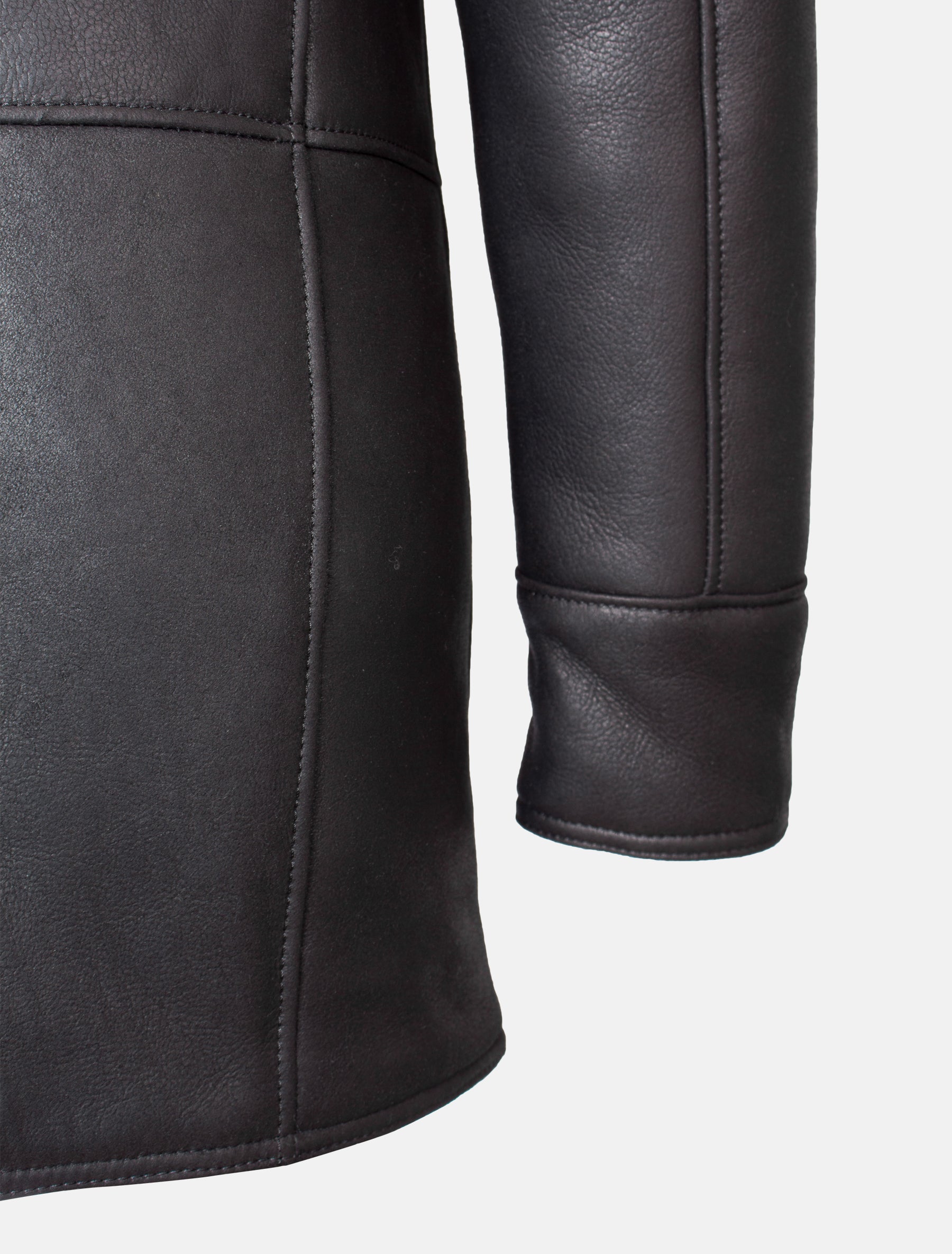 Frank - Lammfelljacke - schwarz