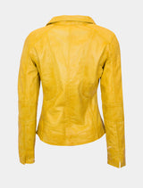 Giulia - Lederjacke - lemon
