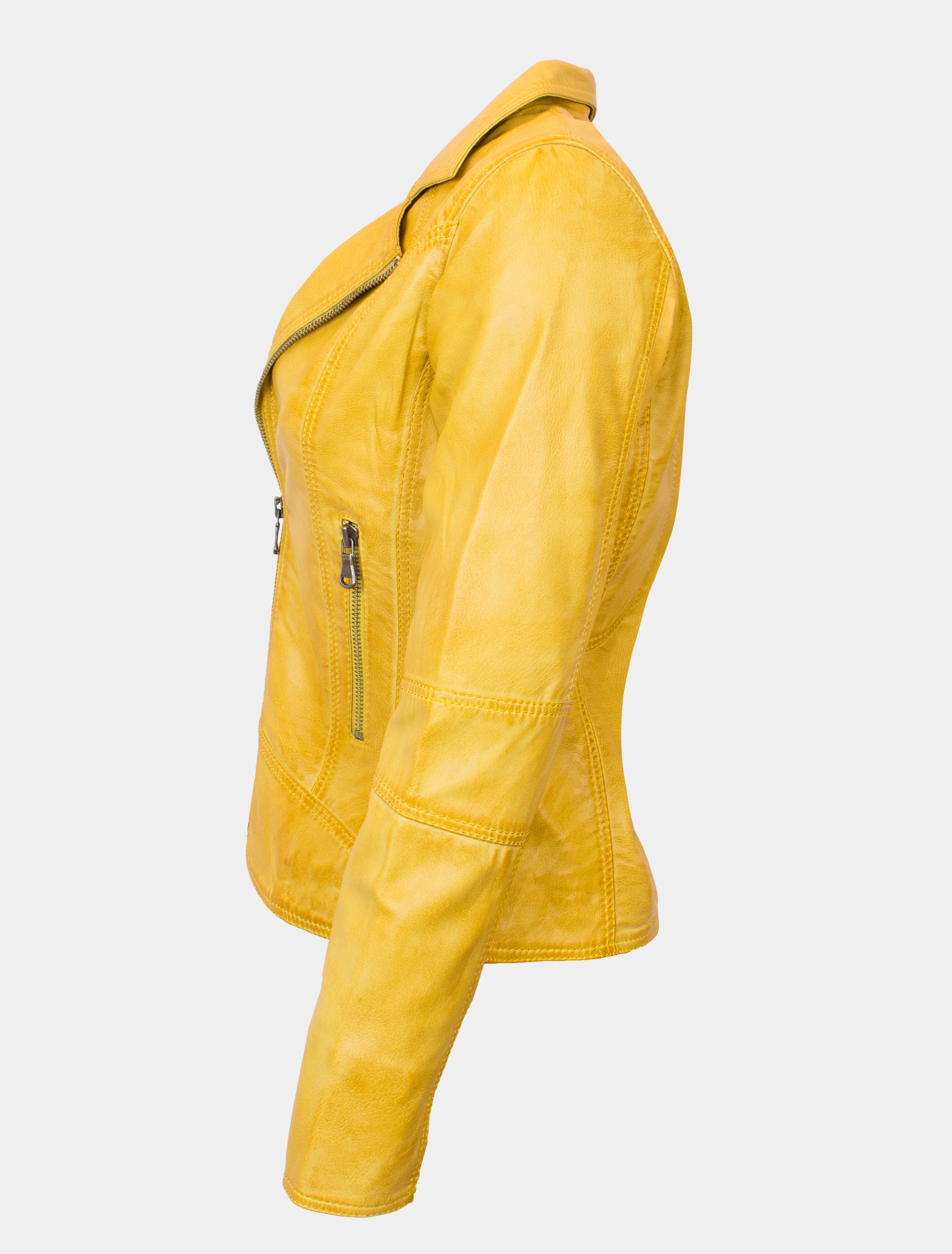 Giulia - Lederjacke - lemon