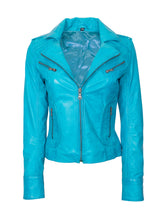 Mariah - Lederjacke - fabulous blue