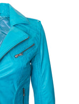 Mariah - Lederjacke - fabulous blue