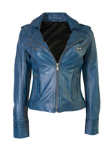 Mariah - Lederjacke - royalblau