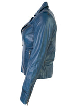 Mariah - Lederjacke - royalblau