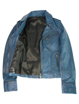 Mariah - Lederjacke - royalblau