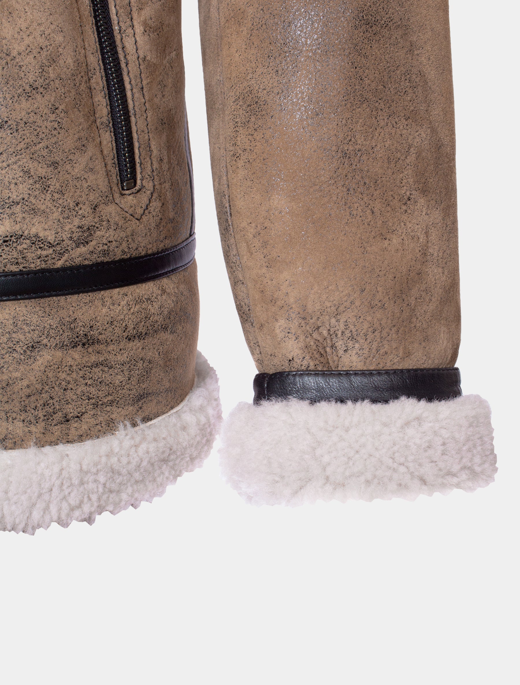 Maximilyano - Lammfelljacke - antik beige