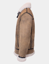 Maximilyano - Lammfelljacke - antik beige