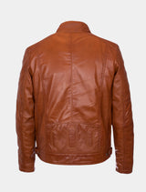 Samu - Lederjacke - cognac