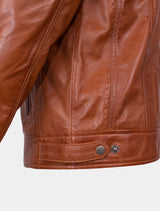 Samu - Lederjacke - cognac