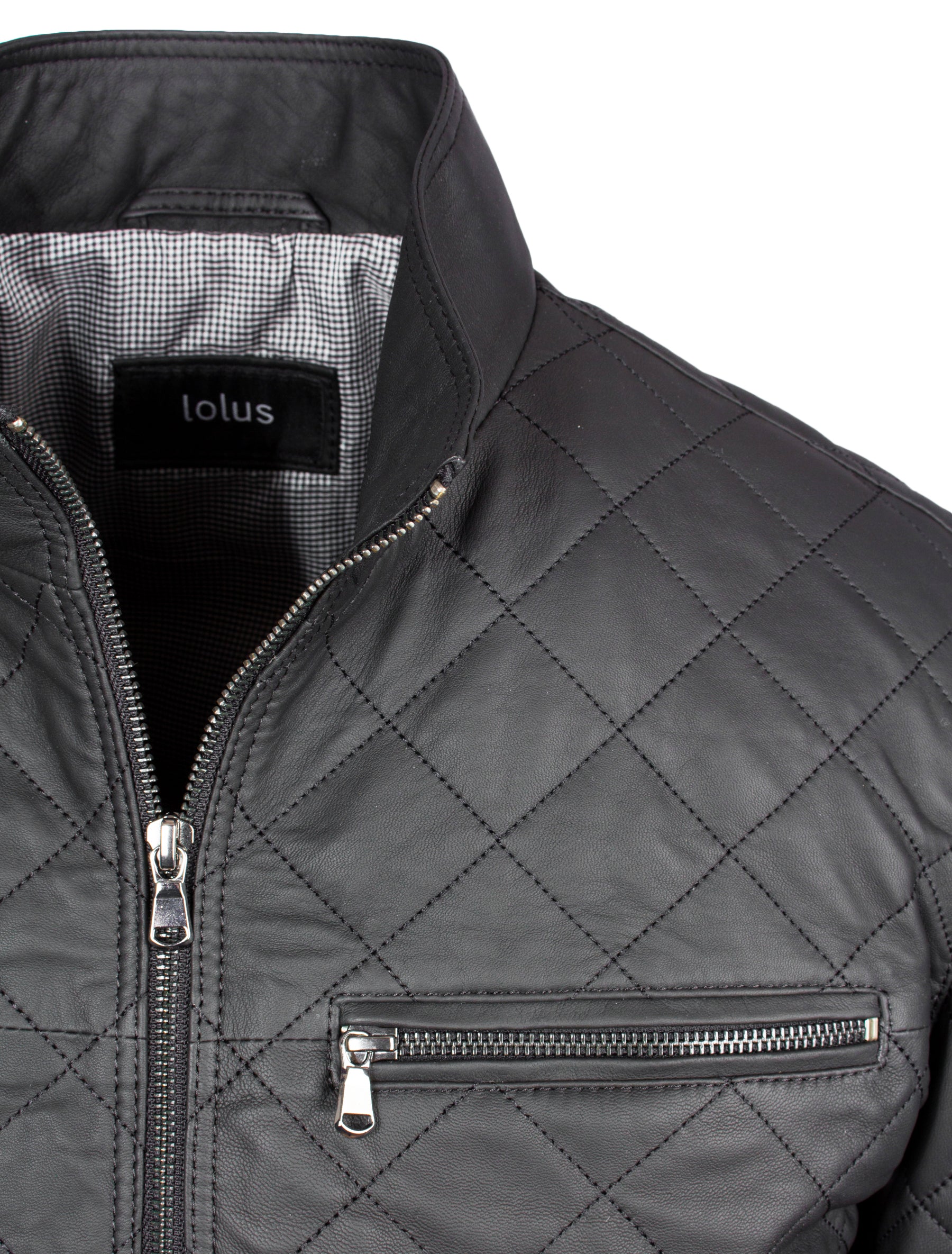 Tale 2 - Lederjacke gesteppt - schwarz