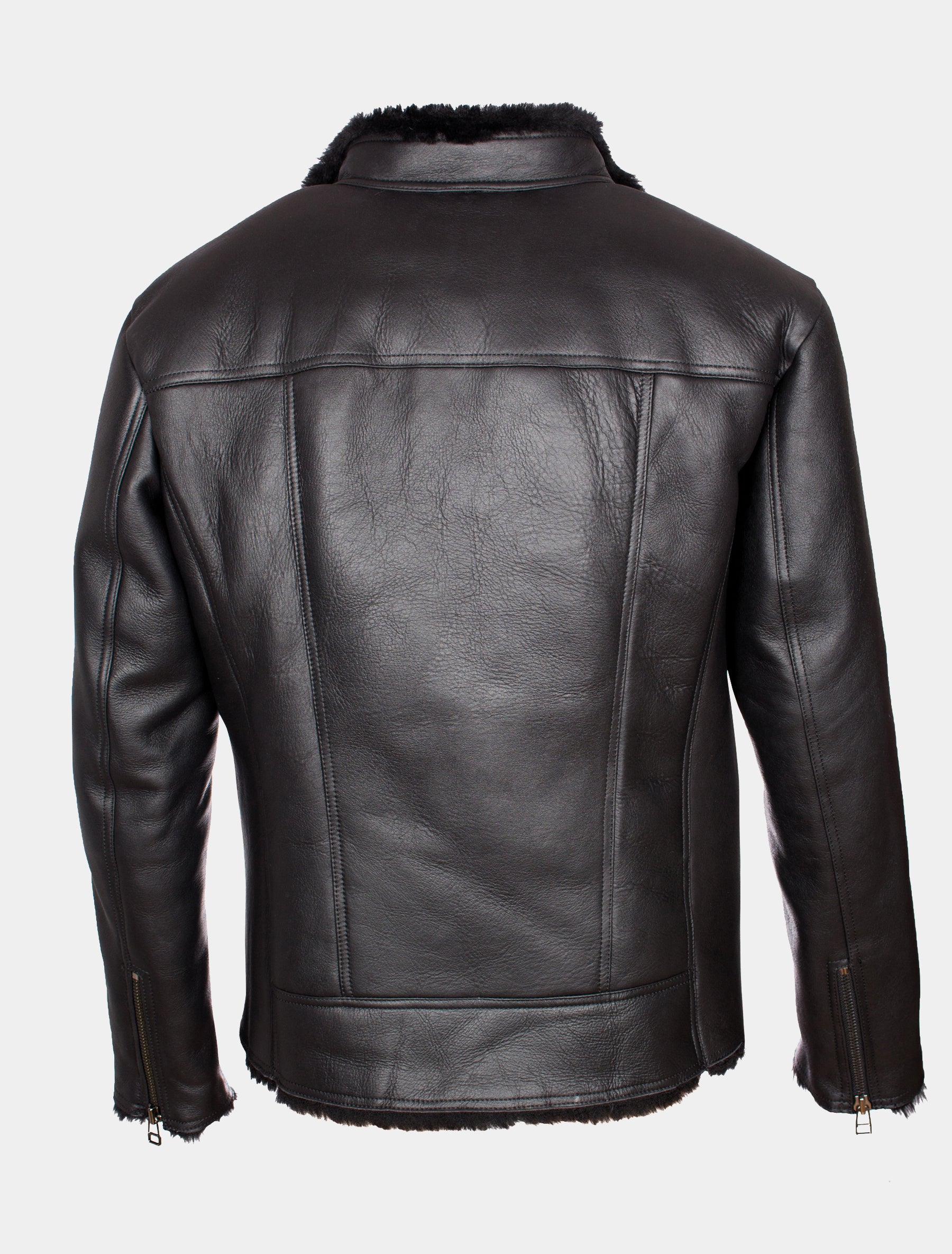 Blackraw - Lammfelljacke - schwarz