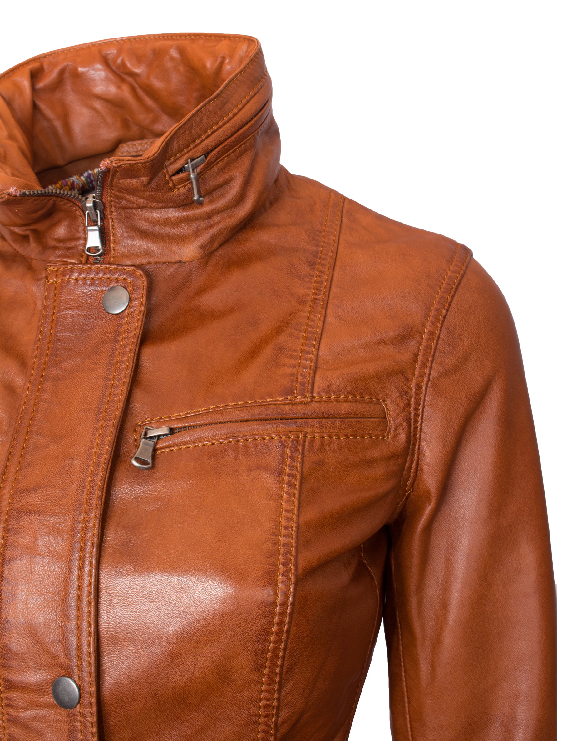 Angel - Lederjacke - cognac