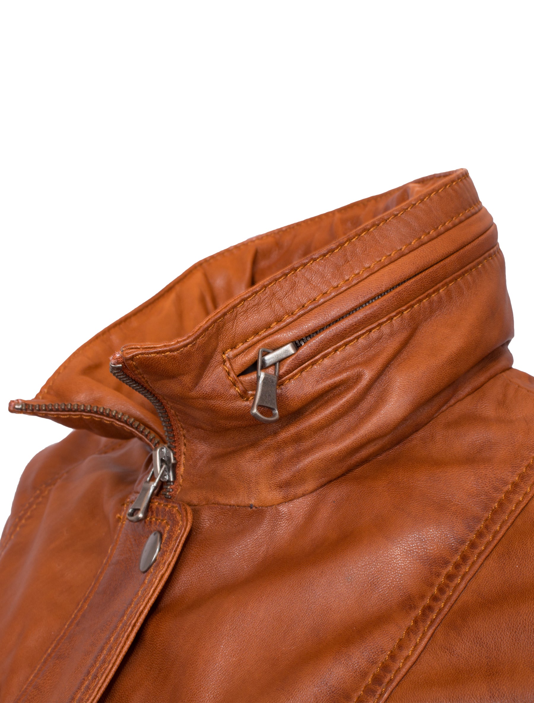 Angel - Lederjacke - cognac