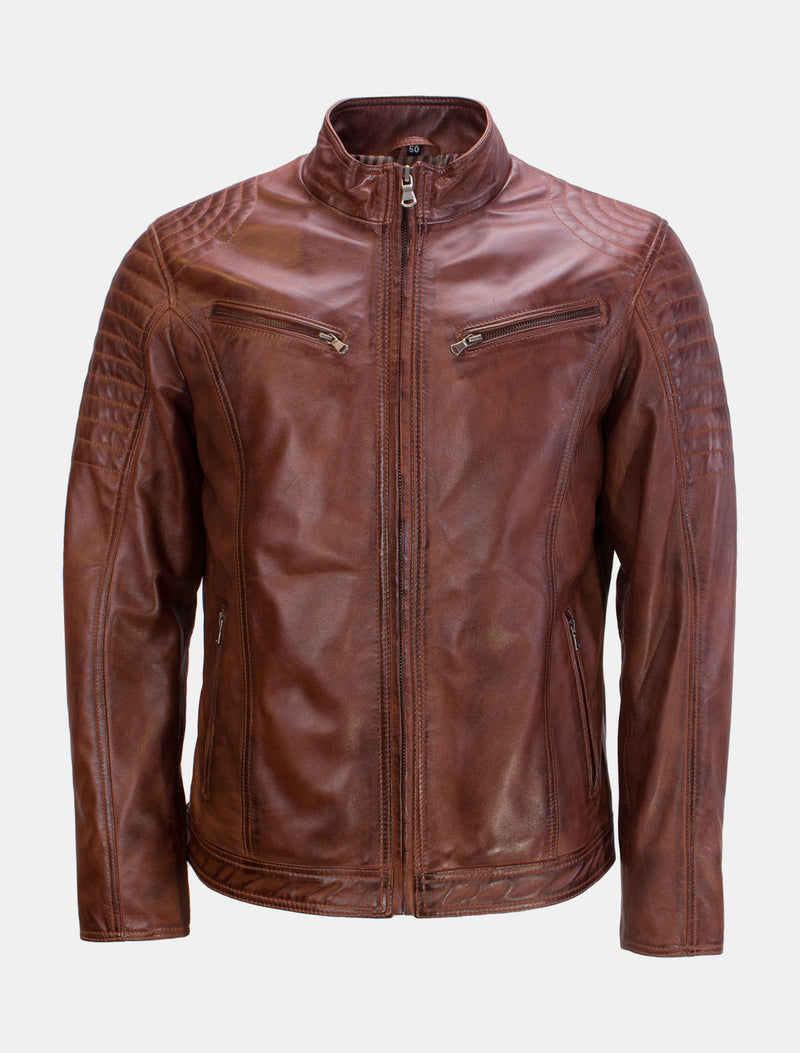 Bill - Lederjacke - mocca