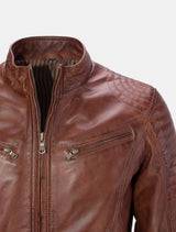 Bill - Lederjacke - mocca