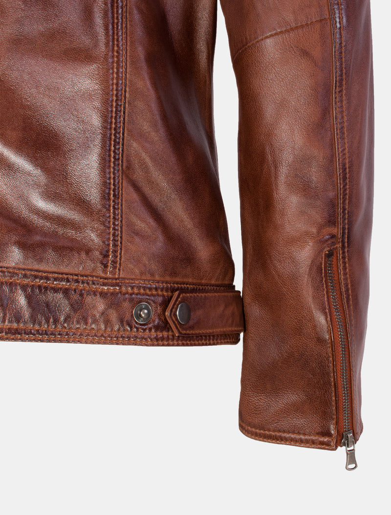 Bill - Lederjacke - mocca
