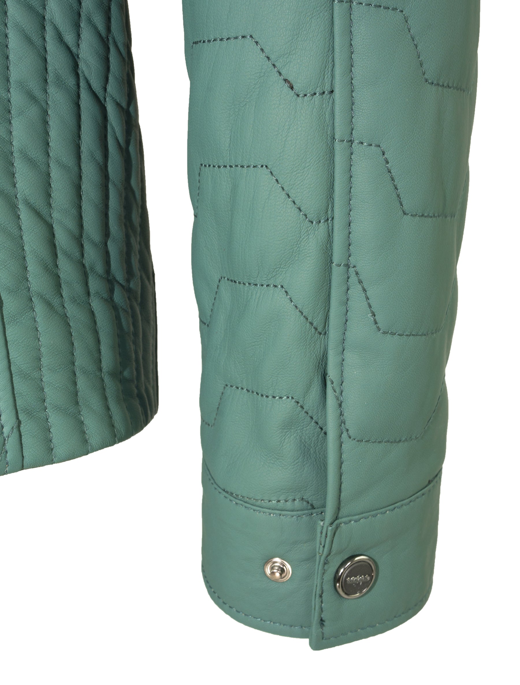 Chris - Lederjacke gesteppt - dunkeltürkis