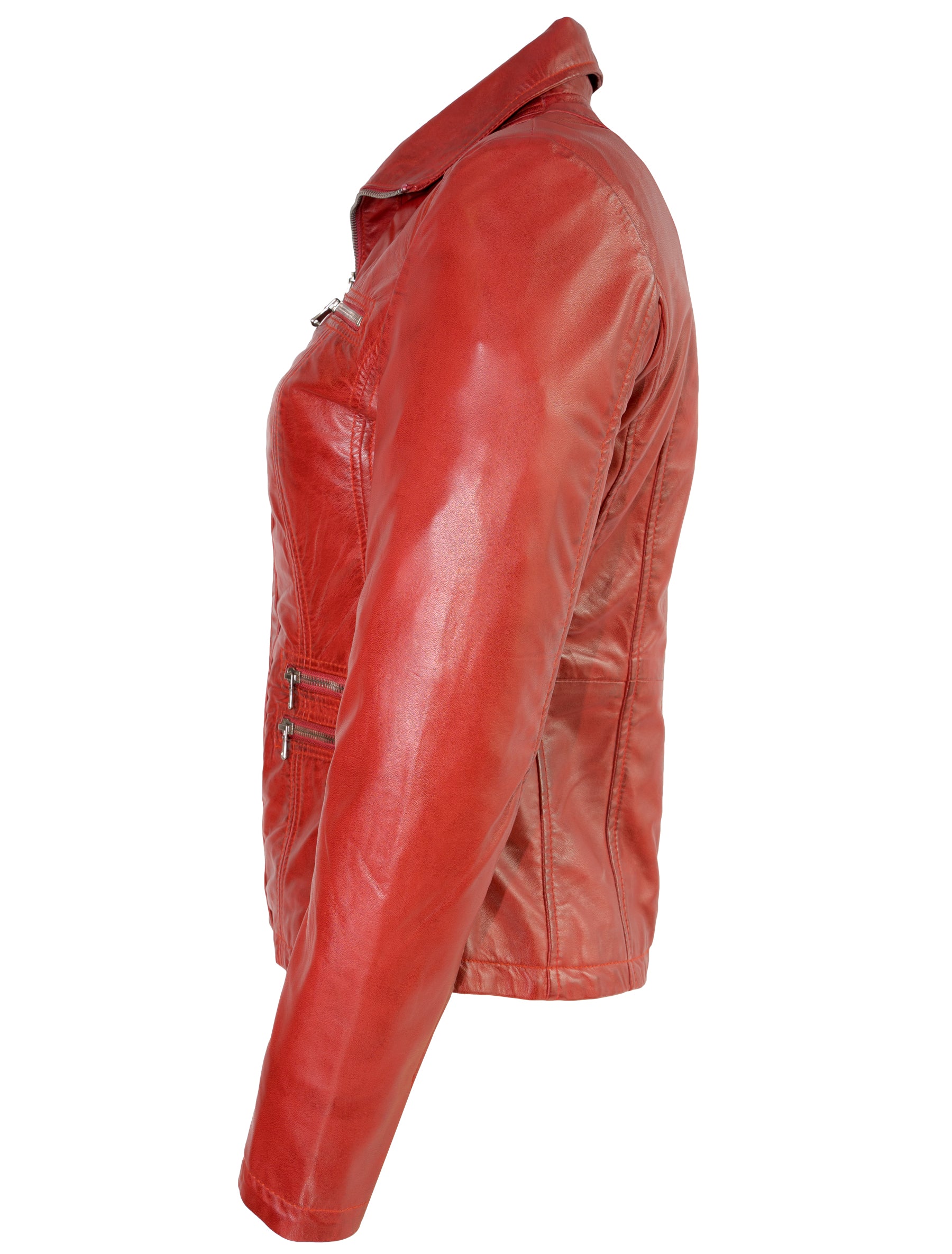 Clara - Lederjacke - rot