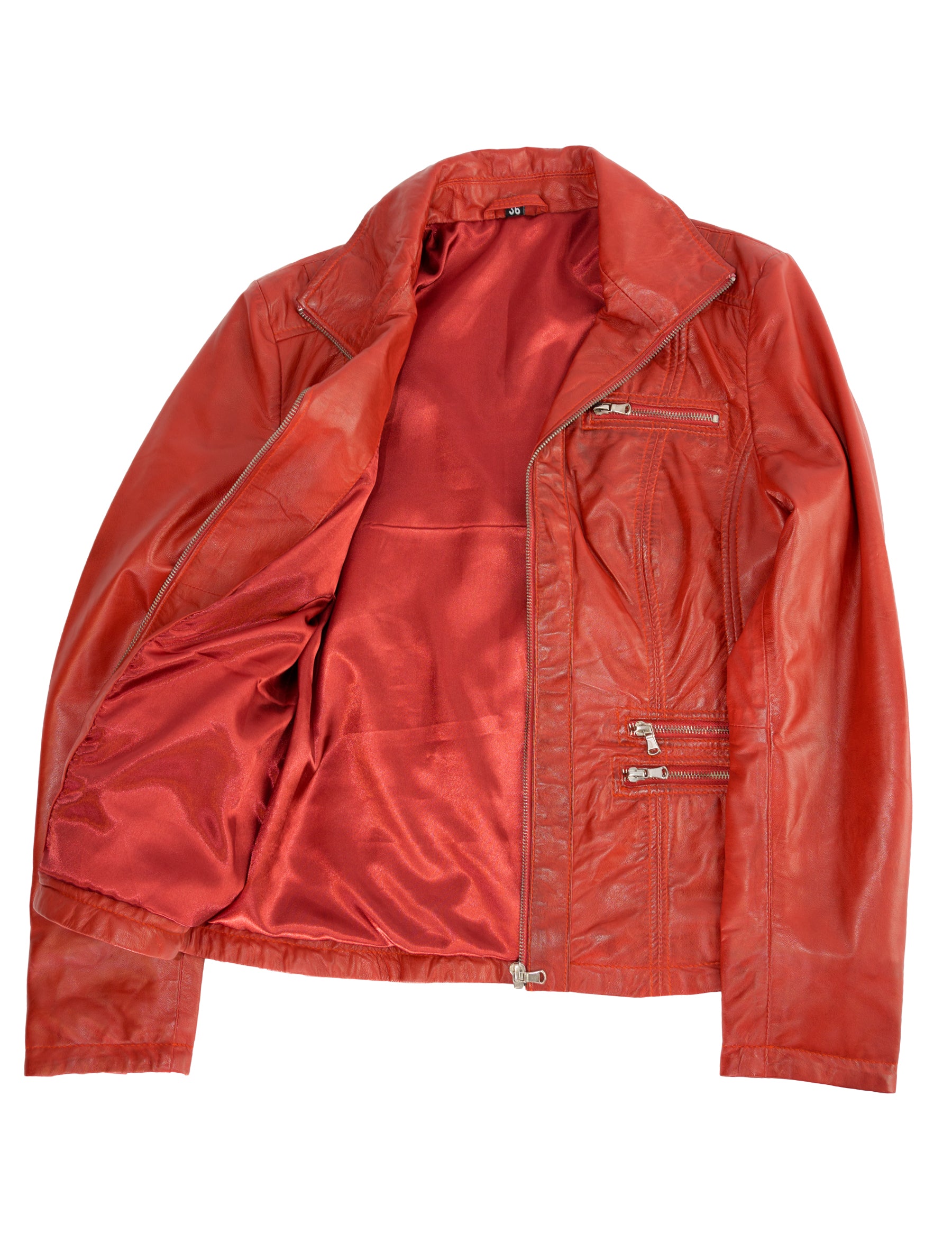 Clara - Lederjacke - rot