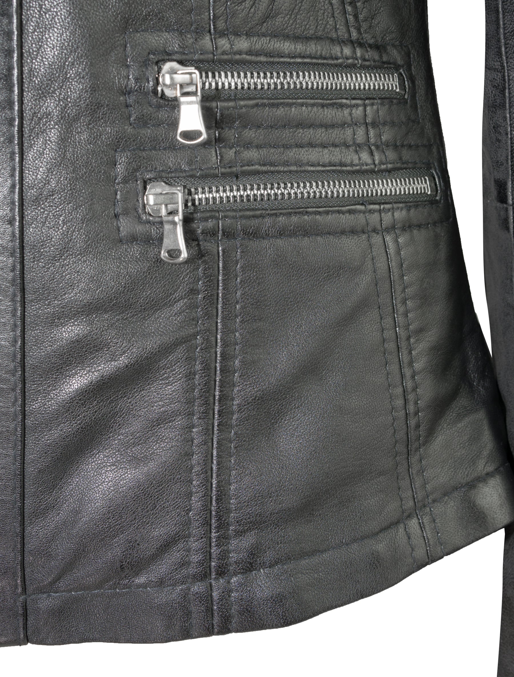 Clara - Lederjacke - schwarz