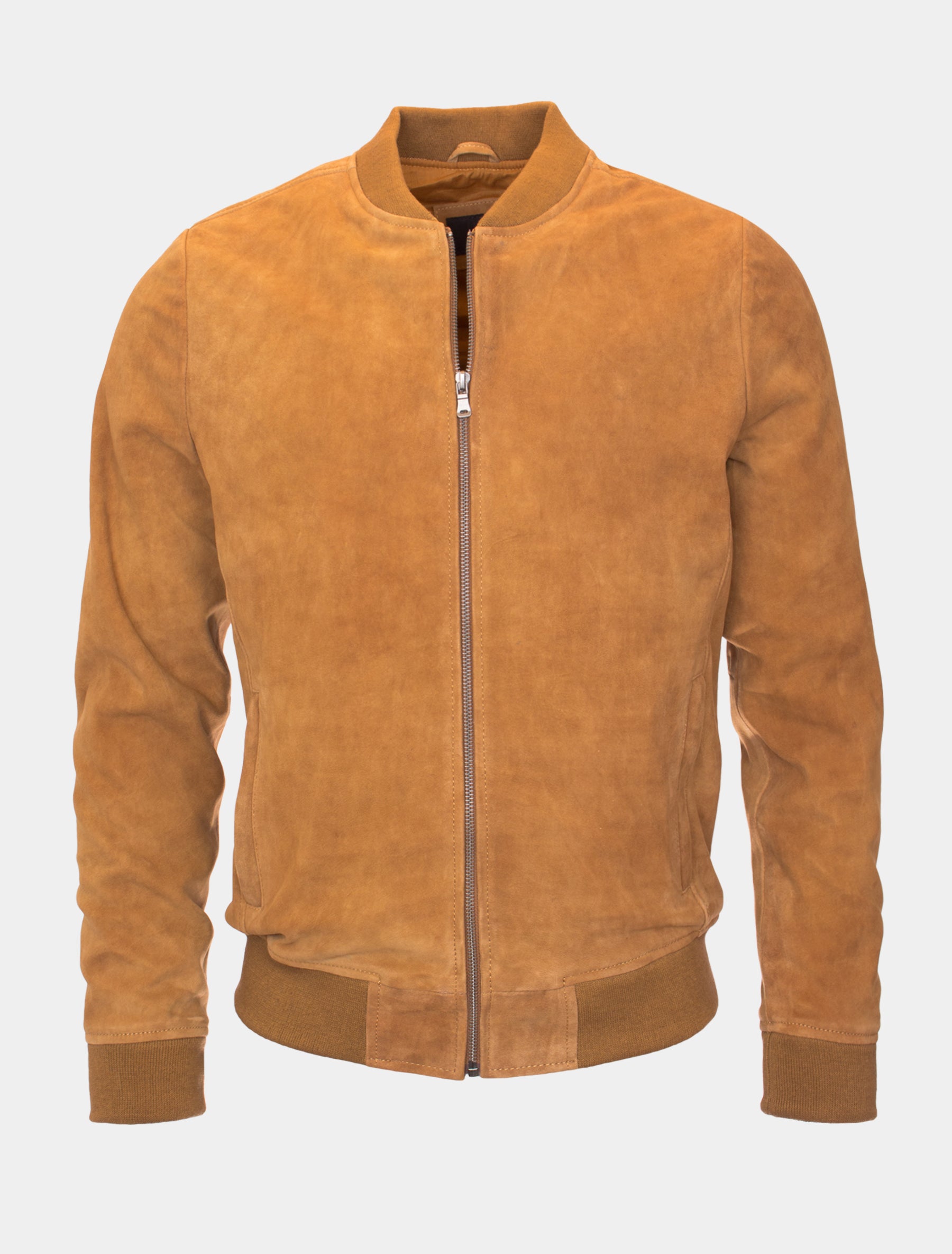 Coronel - Velours Lederjacke - cognac