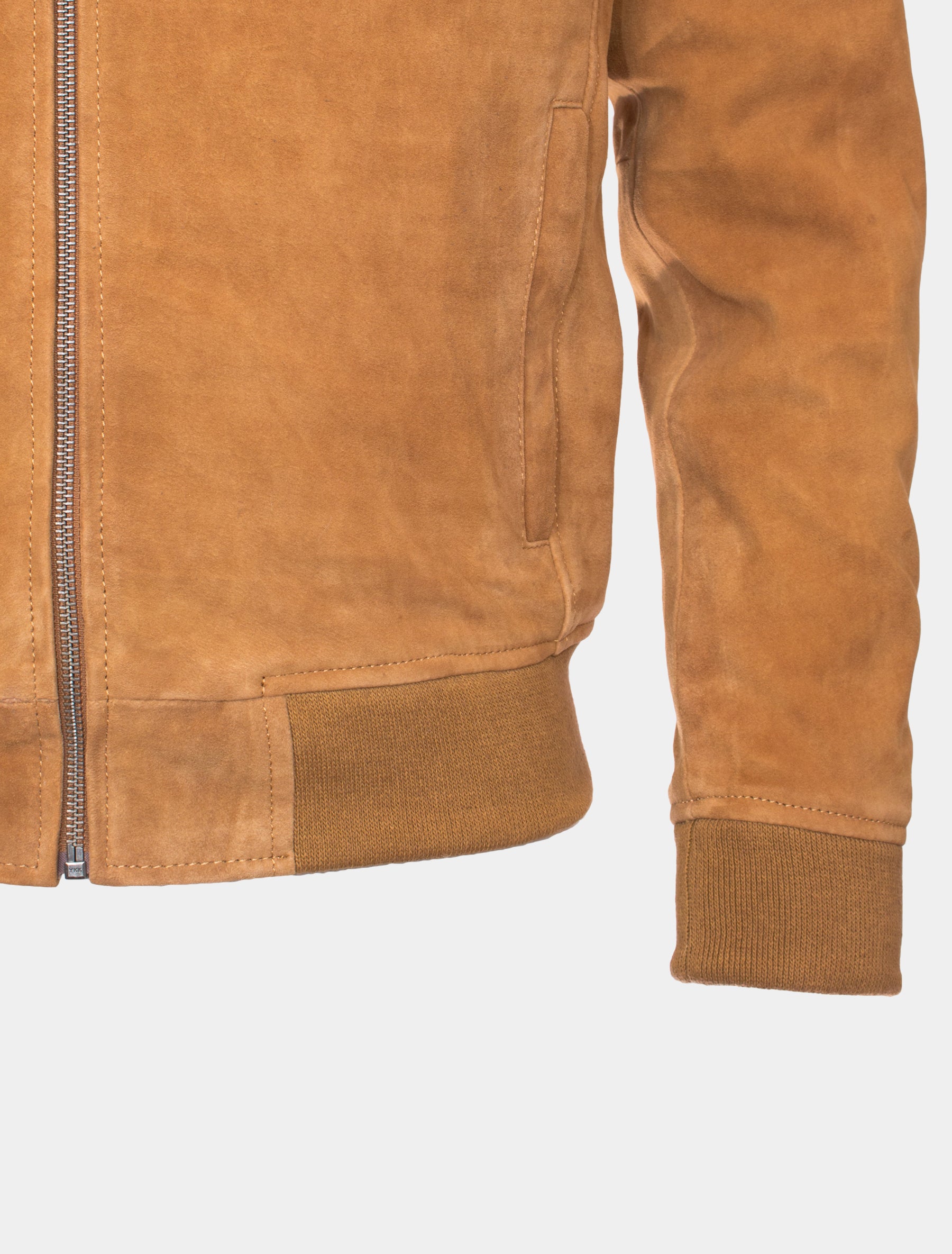 Coronel - Velours Lederjacke - cognac