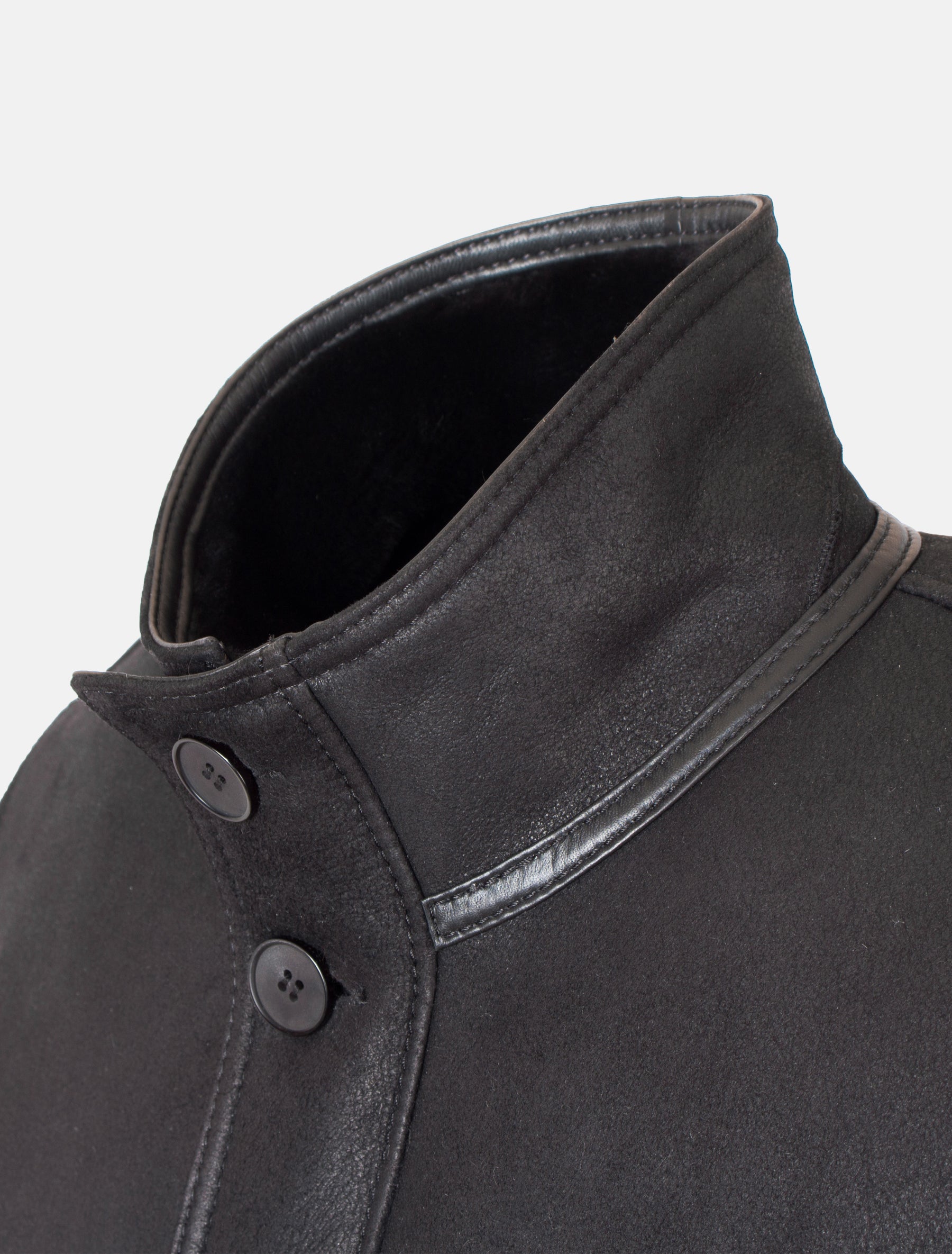 Frank - Lammfelljacke - schwarz