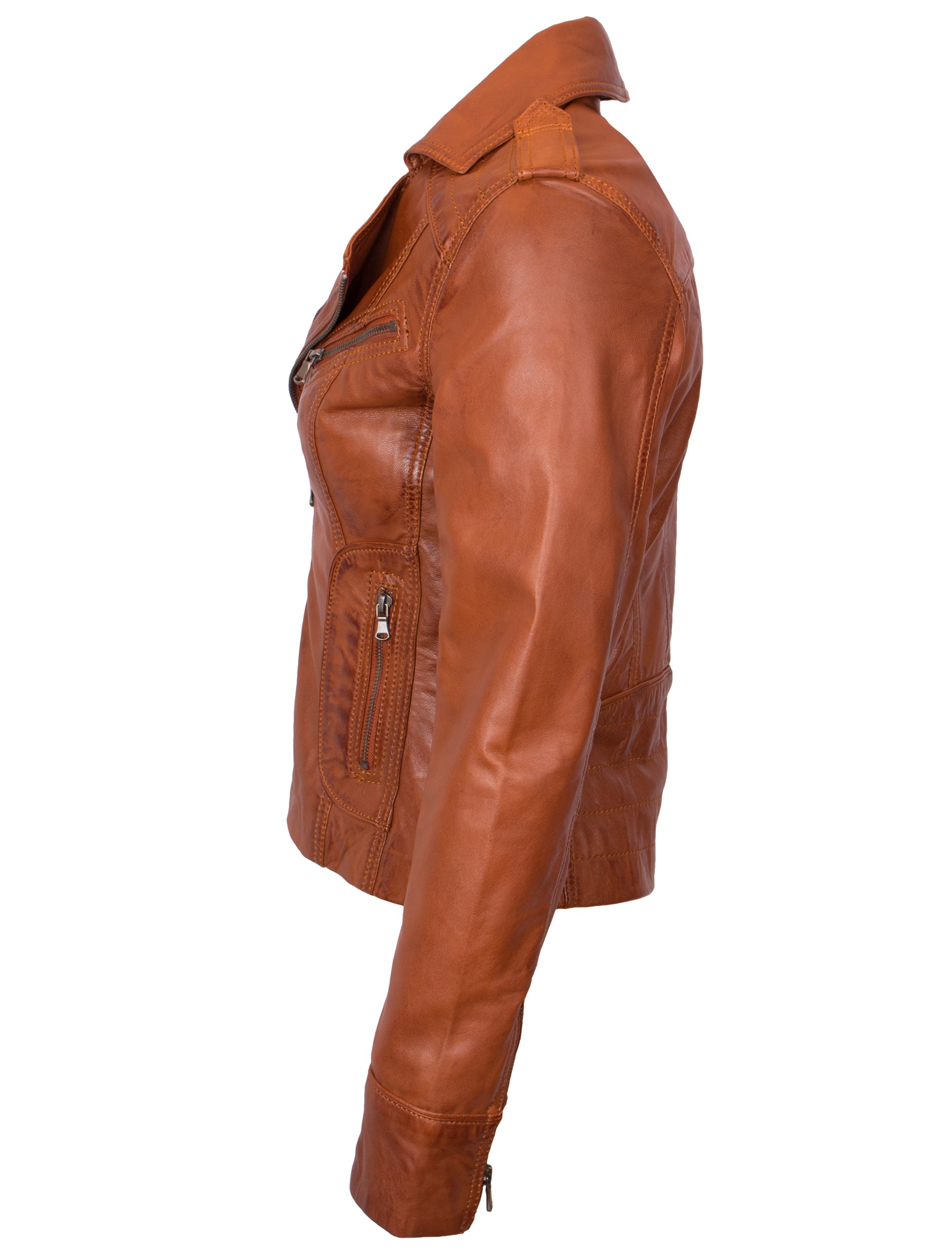 Mariah - Lederjacke - cognac