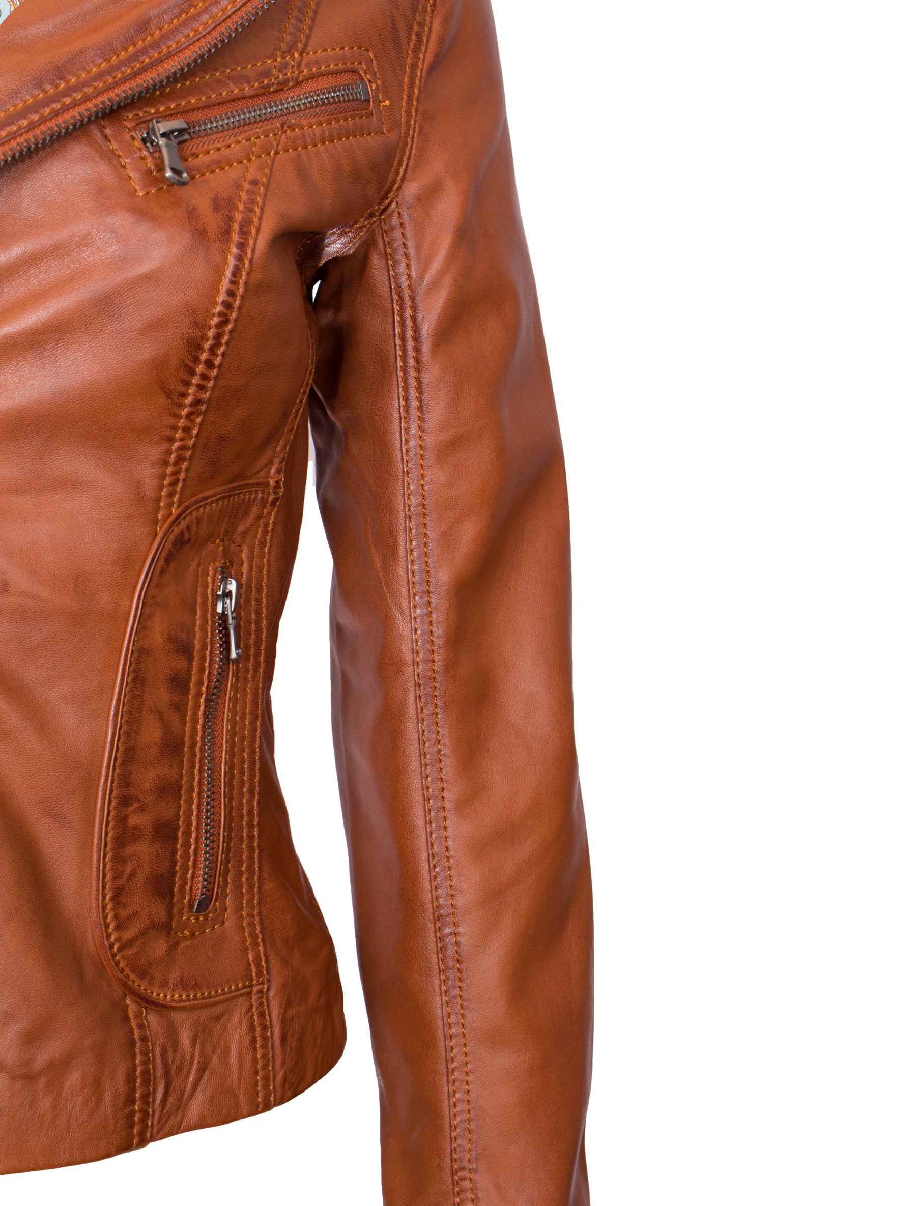 Mariah - Lederjacke - cognac