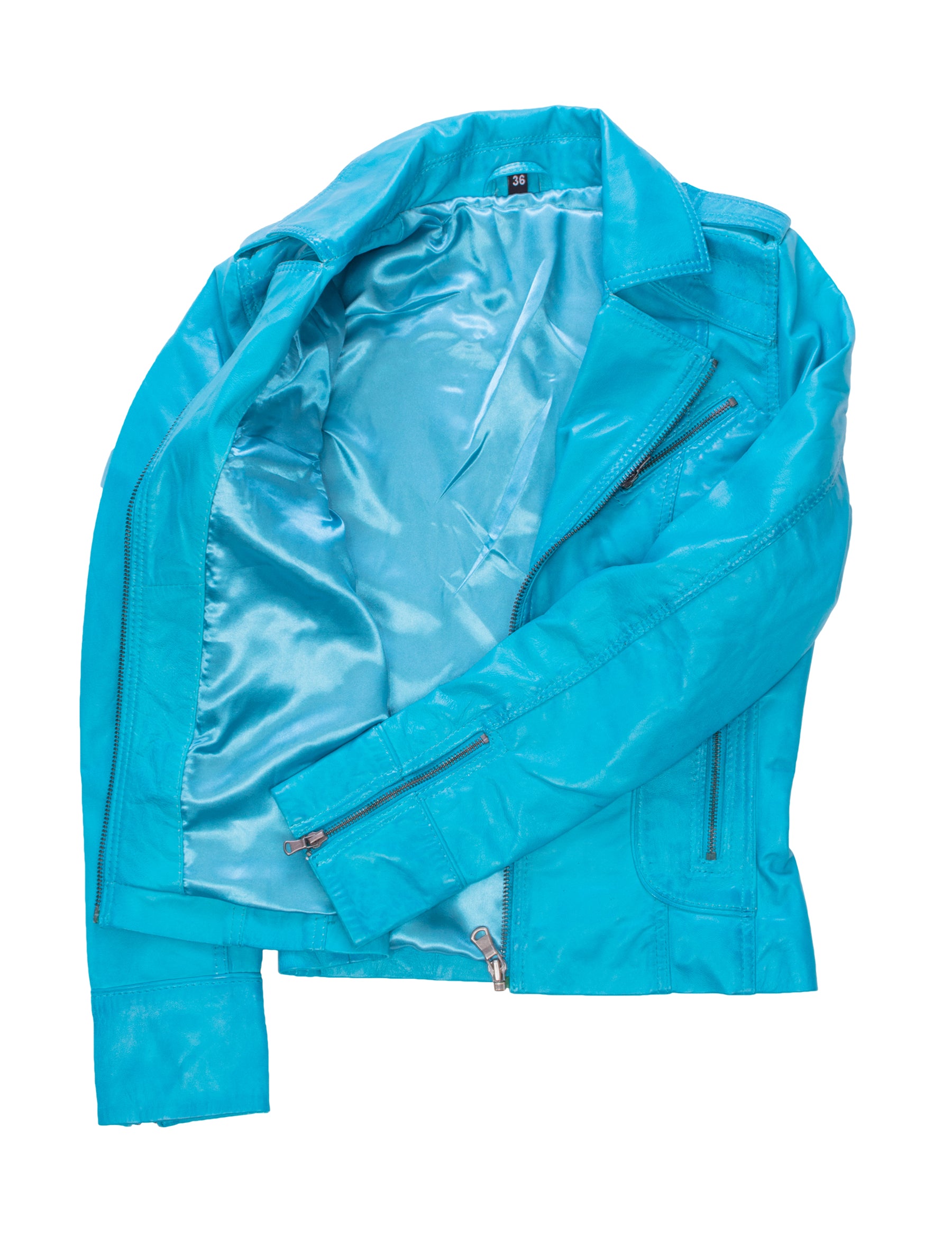 Mariah - Lederjacke - fabulous blue