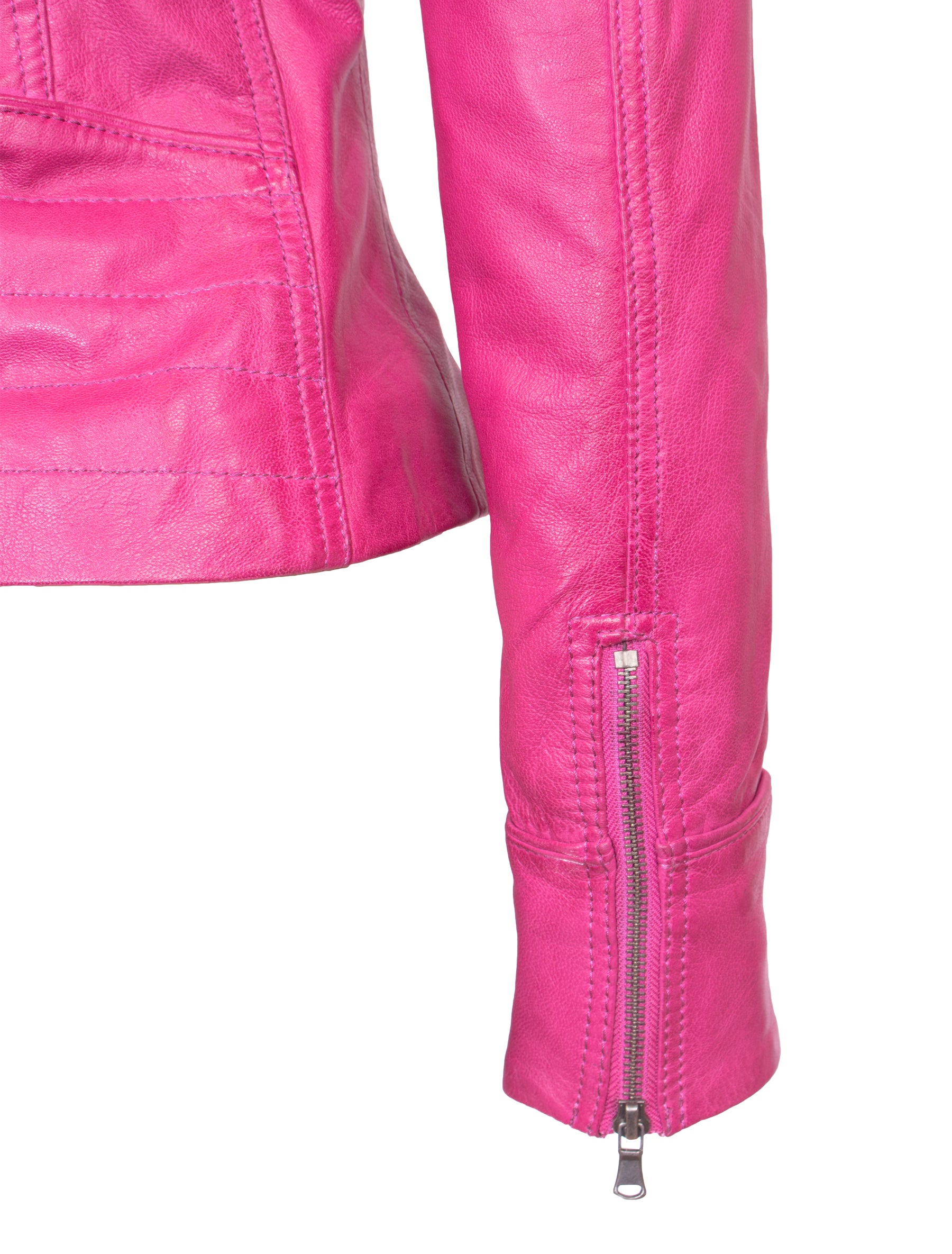 Mariah - Lederjacke - shocking pink